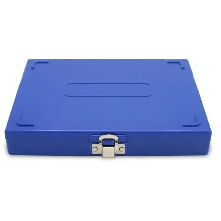 Heathrow Scientific – Slide Storage Box 34 X 175 X 208 mm Blue ABS Plastic / Cork 100 Slide Capacity – HS15994A