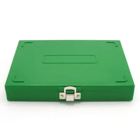 Heathrow Scientific – Slide Storage Box 34 X 175 X 208 mm Green ABS Plastic / Cork 100 Slide Capacity – HS15994B