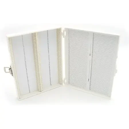Heathrow Scientific – Slide Storage Box 34 X 175 X 208 mm White ABS Plastic / Foam 100 Slide Capacity – HS15994R