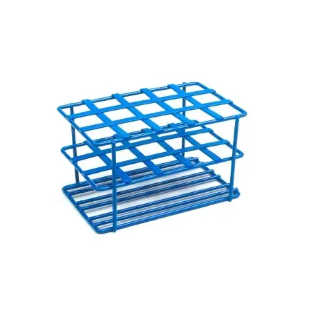 Heathrow Scientific – Wire Rack Test Tube Rack 15 Place 16 to 20 mm Tube Size Blue 76 X 76 X 127 mm – HS23215