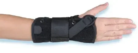 Hely & Weber – Wrist Brace Aluminum / Poly-Felt / Suede Left Hand Black Large – 434B-LT-L