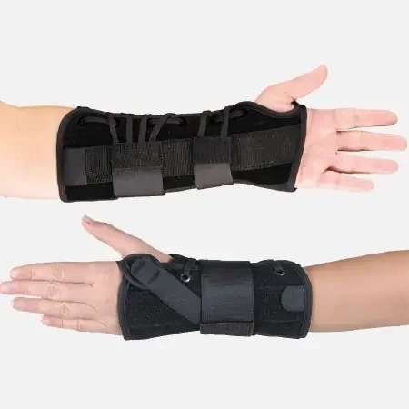 Hely & Weber – Wrist Brace Aluminum / Poly-Felt / Suede Right Hand Black Large – 434B-RT-L