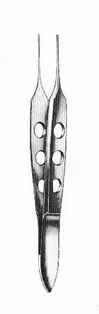 HerMann Medizintechnik – Tissue Forceps Bishop-Harmon 3-1/4 Inch Length Surgical Grade Fenestrated Thumb Handle Straight 0.5 mm Tip, 1X2 Sharp Teeth – H142-94205