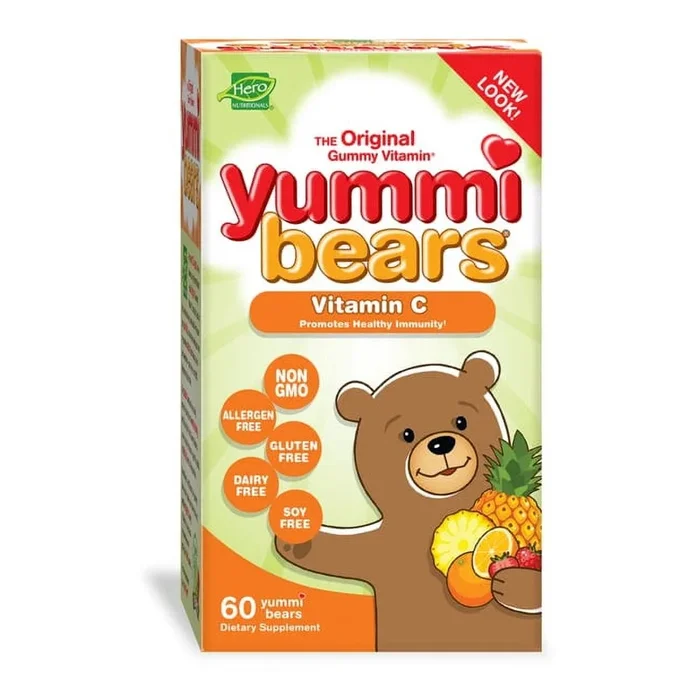 Hero Nutritionals Products – Yummi Bears Children’s Vitamin C – 60 Gummies
