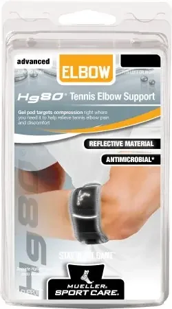 Hg80 – Elbow Brace Small / Medium Tennis Left or Right Elbow Black – 79018
