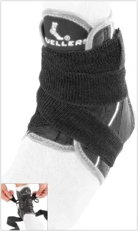 Hg80 Premium Soft Ankle Brace – Ankle Brace Large Lace-Up / Hook and Closure Female 12 to 14 Left or Right Foot – 49713