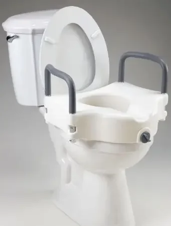 Homecraft – Raised Toilet Seat with Arms homecraft 4-1/2 Inch Height White 300 lbs. Weight Capacity – 081610831