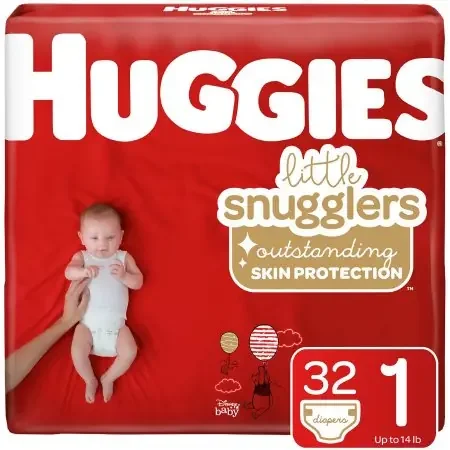 Huggies Little Snugglers – Unisex Baby Diaper Size 1 Disposable Moderate Absorbency – 34717