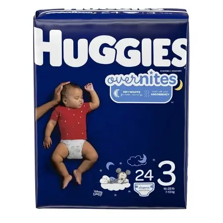Huggies Overnites – Unisex Baby Diaper Size 3 Disposable Heavy Absorbency – 49536