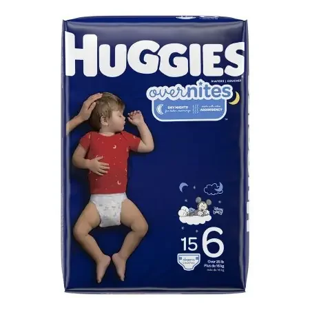 Huggies Overnites – Unisex Baby Diaper Size 6 Disposable Heavy Absorbency – 49541