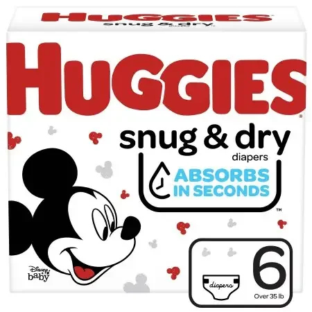 Huggies Snug & Dry – Unisex Baby Diaper Size 6 Disposable Heavy Absorbency – 51470