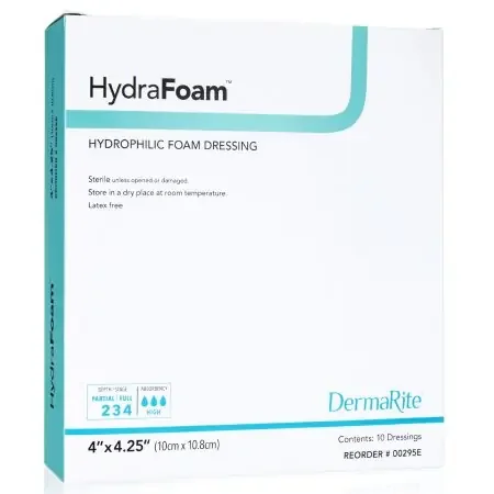 HydraFoam – Foam Dressing 4 X 4-1/4 Inch Rectangle Non-Adhesive without Border Sterile – 00295E
