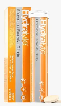Hydralyte – Electrolyte Tablet Orange Flavor 24 oz. – 85606900605