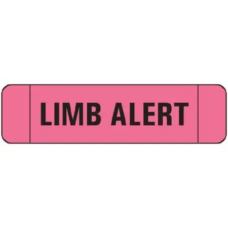 Ident-Alert – Pre-Printed Label Advisory Label Pink Paper Limb Alert Black Alert Label 3/8 X 1-1/2 Inch – N-3505