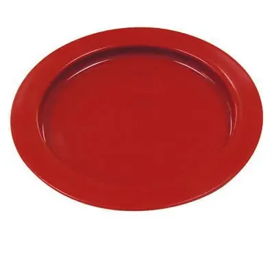 Inner Lip – Plate Red Reusable Plastic 9 Inch Diameter – 62-0100