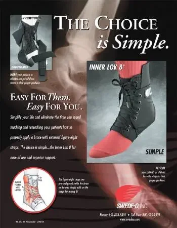 Inner Lok 8 – Ankle Support Small Figure-8 Strap Left or Right Foot – AKL-6335-BK-SML