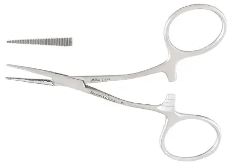 Integra Lifesciences – Biopsy Forceps Terrell 3-1/2 Inch Length Surgical Grade Stainless Steel NonSterile Ratchet Lock Finger Ring Handle Straight Serrated Tip – 7-24A