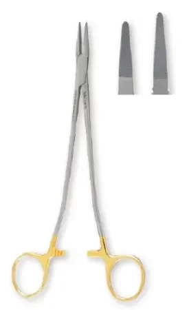 Integra Lifesciences – Needle Holder 10-1/2 Inch Length Serrated Jaws Finger Ring Handle – 8-114