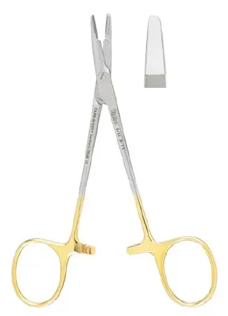 Integra Lifesciences – Needle Holder 4-3/4 Inch Length Smooth Jaws Finger Ring Handle – 8-14A-TC
