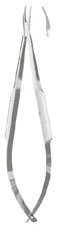 Integra Lifesciences – Needle Holder 5-1/8 Inch Length Curved Smooth Delicate Tapered Jaws Solid Round Handle – 18-1840