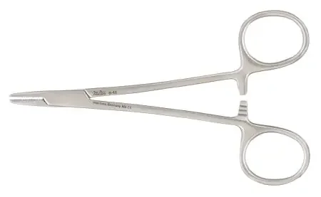Integra Lifesciences – Needle Holder 5 Inch Length Serrated Jaws Finger Ring Handle – 8-42TC