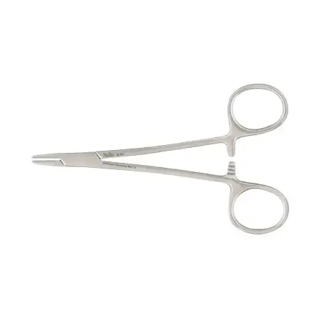 Integra Lifesciences – Needle Holder 5 Inch Length Serrated Jaws Finger Ring Handle – MH8-42