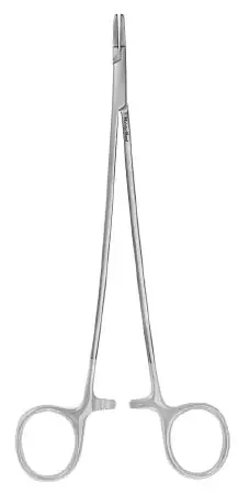 Integra Lifesciences – Needle Holder 5 inch Length Straight Serrated Jaw Finger Ring Handle – MH8-101TC