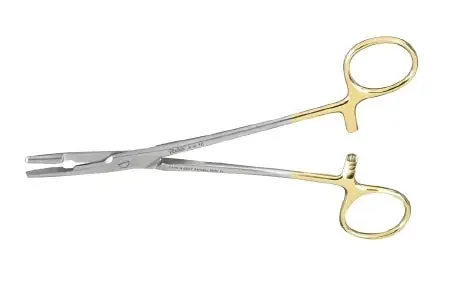 Integra Lifesciences – Needle Holder 6-1/2 Inch Length Serrated Jaws Finger Ring Handle – 8-16TC