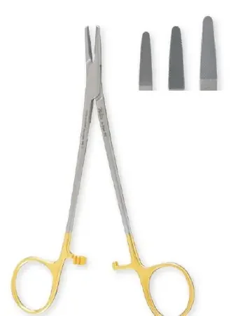 Integra Lifesciences – Needle Holder 7 Inch Length Serrated Jaws Finger Ring Handle – 8-746TC