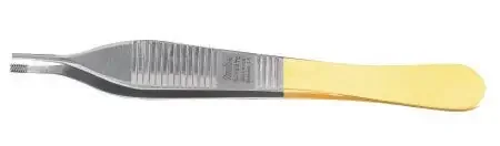 Integra Lifesciences – Tissue Forceps Adson-Brown 4-3/4 Inch Length Surgical Grade Stainless Steel / Tungsten Carbide NonSterile NonLocking Thumb Handle Straight Serrated Tips with 7 X 7 Teeth – 6-124TC