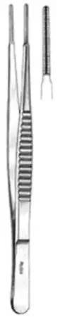 Integra Lifesciences – Tissue Forceps Cooley 6 Inch Length Surgical Grade Stainless Steel NonSterile NonLocking Thumb Handle Straight Serrated Tip – 24-580