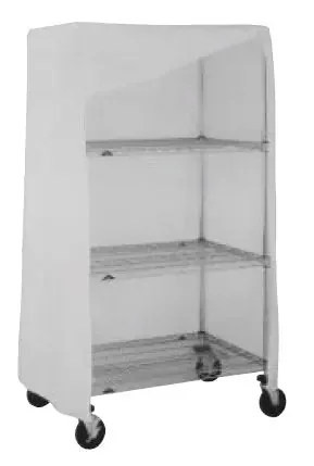 Intermetro Industries – Cart Cover White Vinyl Coated Nylon 48 L X 62 H X 18 D Inch Zippered Closure – 18X48X62C
