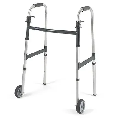 Invacare I•Class – Dual Release Folding Walker Adjustable Height Aluminum Frame 300 lbs. Weight Capacity 27 to 33 Inch Height – 6291-JR5F