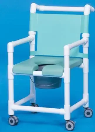 IPU – Shower Chair ipu Fixed Arm PVC Frame Mesh Back 17-1/4 Inch Seat Width – SC717N
