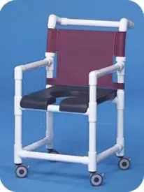 IPU – Shower Chair ipu Fixed Arm PVC Frame Mesh Back 17-1/4 Inch Seat Width – SC720G