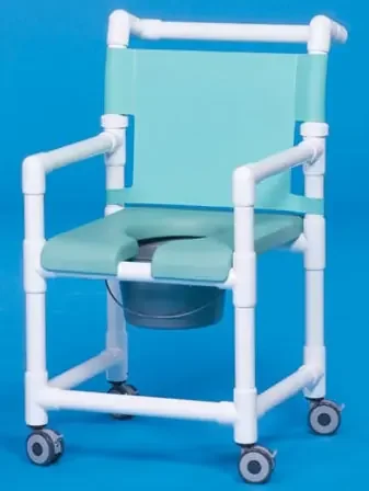 IPU – Shower Chair ipu Fixed Arm PVC Frame Mesh Back 17-1/4 Inch Seat Width – SC720N