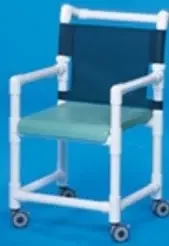 IPU – Shower Chair ipu Fixed Arm PVC Frame Mesh Back 21 Inch Seat Width – SC710 N