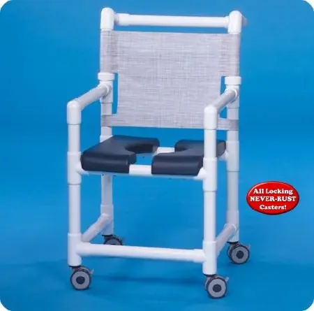 IPU – Shower Chair ipu Fixed Arm PVC Frame Mesh Back – SC716N-LINEN MESH