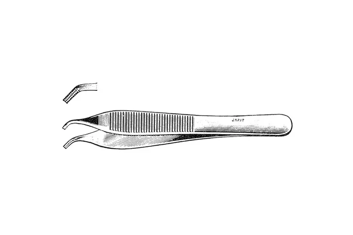 Jarit – Tissue Forceps Adson-Brown 4-7/8 Inch Length OR Grade Stainless Steel NonSterile NonLocking Thumb Handle Straight 9 X 9 Side Grasping Teeth – 130260
