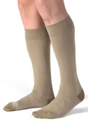 JOBST for Men Casual – Compression Socks Knee High Medium / Tall Khaki Closed Toe – 113130
