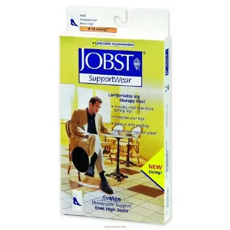 JOBST for Men Classic – Compression Socks Knee High Large Navy Closed Toe – 110338