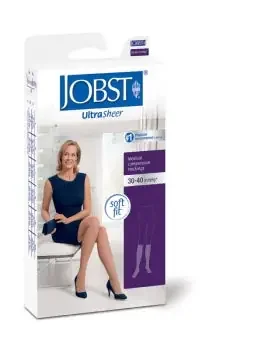 JOBST Opaque – Compression Stocking Knee High Large Classic Black Open Toe – 115337