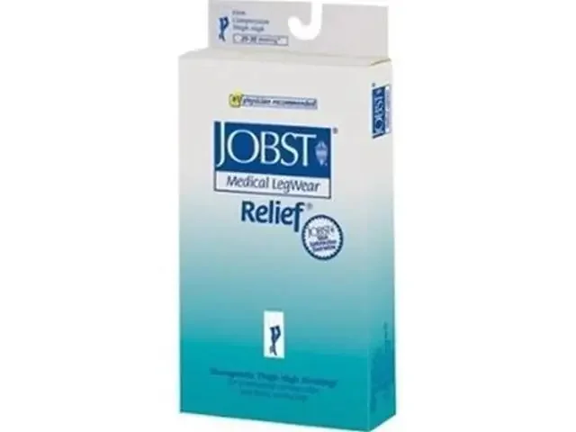 JOBST Relief – Compression Stocking Knee High X-Large / Petite Black Closed Toe – 114015