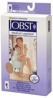 JOBST Ultrasheer – Compression Stocking Knee High Small Midnight Navy Closed Toe – 121508