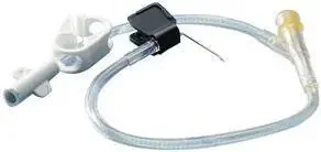 Kawasumi – Huber Infusion Set 19 Gauge 3/4 Inch 11 Inch Tubing Y-Site Port – PI01Y90