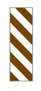 Key Surgical – Pre-Printed Label Multipurpose Label Brown / White Tape Diagonal Stripe Patterned 1/4 Inch – T-320-0108