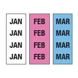 Key Surgical – Pre-Printed Label Multipurpose Label Light Blue / Pink / White Tape Month Patterned 1/4 Inch – T-901-01