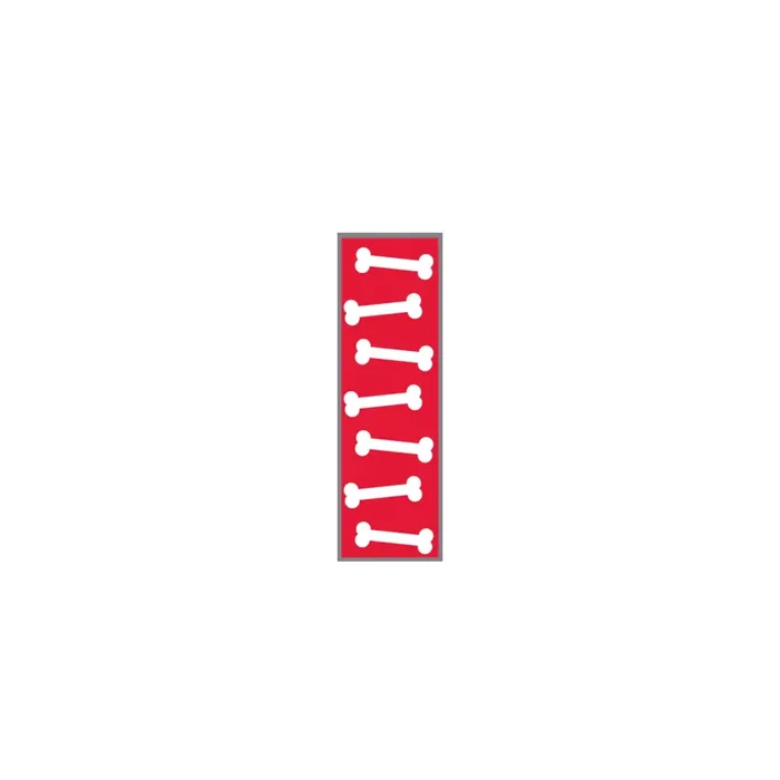 Key Surgical – Pre-Printed Label Multipurpose Label Red Paper Dog Bone White Diagram / Symbol 8-1/2 X 11 Inch – T-702-04