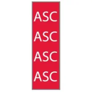 Key Surgical – Pre-Printed Label Multipurpose Label Red Tape ASC White 8-1/2 X 11 Inch – T-601-04