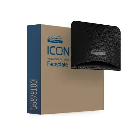Kimberly-Clark Professional ICON – Toilet Tissue Dispenser Faceplate Black Mosaic, 1-1/2 X 4-1/4 X 6 Inch – 58781
